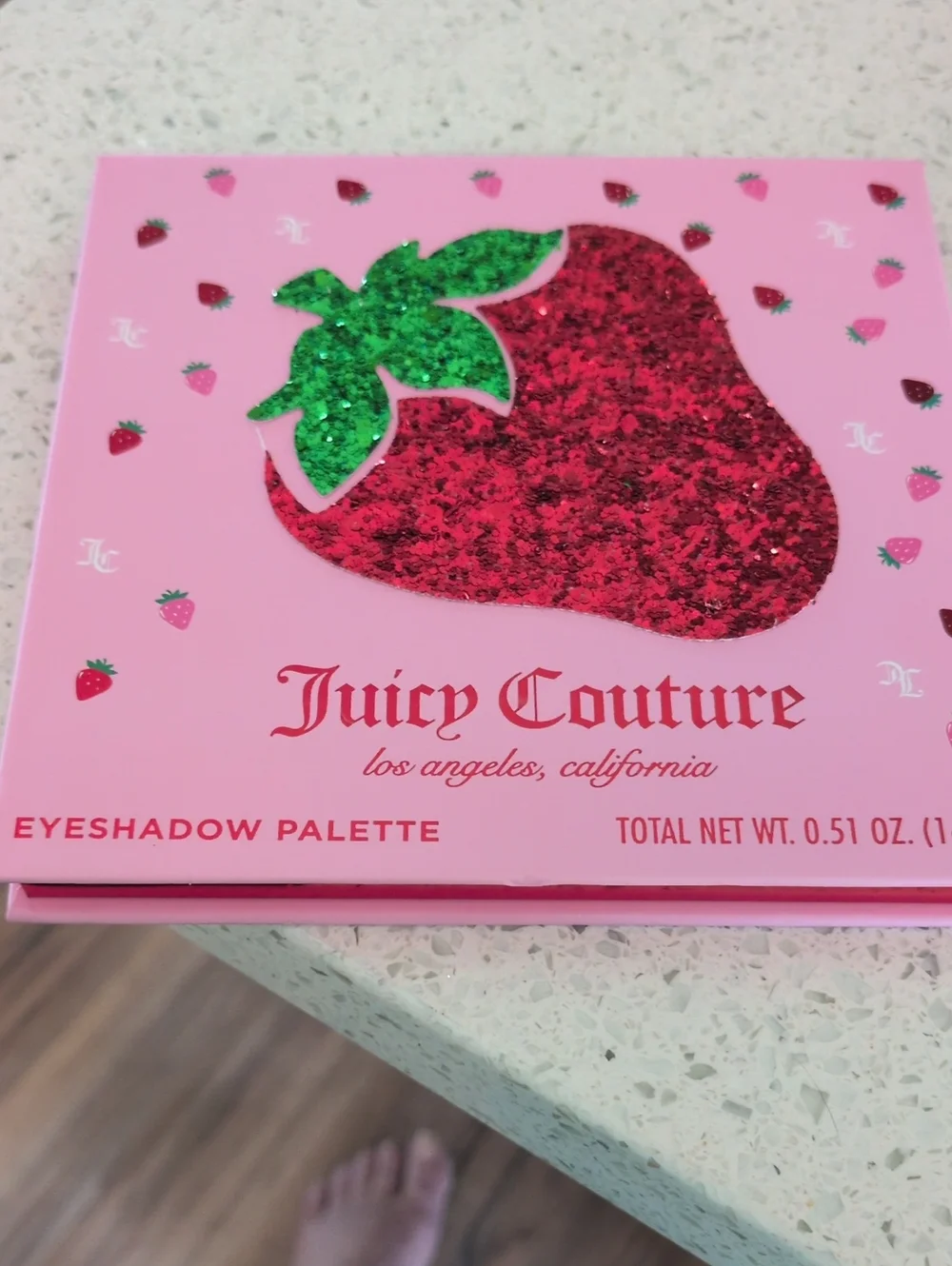 Juicy Couture Pink Strawberry Eyeshadow Palette/ White Juicy Couture Socks 10pr